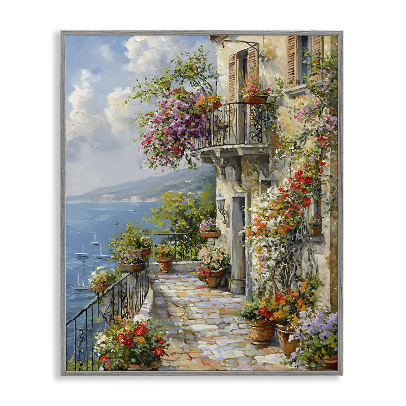 Giclée encadrée bord de mer botanique, design par Franklyn Gregory, Estampe numérique Farmhouse, H 20 po x l 16 po