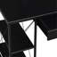 Bureau avec tablettes ouvertes et en noir - 1 tiroir et 8 compartiments pour les accessoires