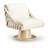 Quinton Vegan Leather Swivel Accent Chair-90995871-90995857