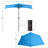 Patio Umbrella - 9FT Half Umbrella Outdoor Patio Canopy with Easy Hand Crank - Condo, Townhouse, or Balcony Furniture by Pure Garden (Blue)-451665951
