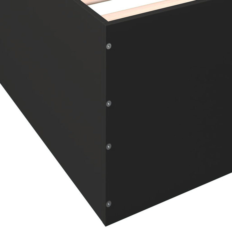 Pautauros Bed, Black, Small Single (75 x 190 cm)
