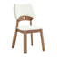 Chaises de salle à manger rembourrées modernes avec structure en bois incurvée-605448563