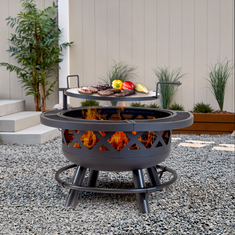 Round Steel Wood Burning Smokeless Fire Pit