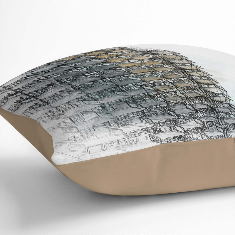 Square Throw Cushion, Stone, 55cm H x 55cm W x 20cm D