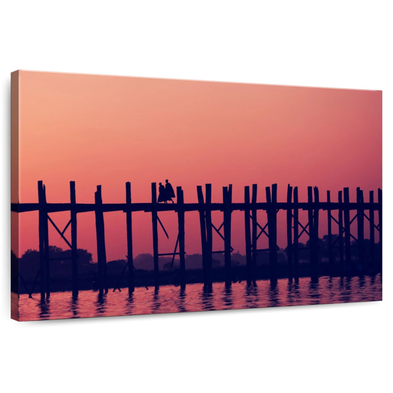 Lilie U Bein Bridge At Sunset, 8" H x 12" W