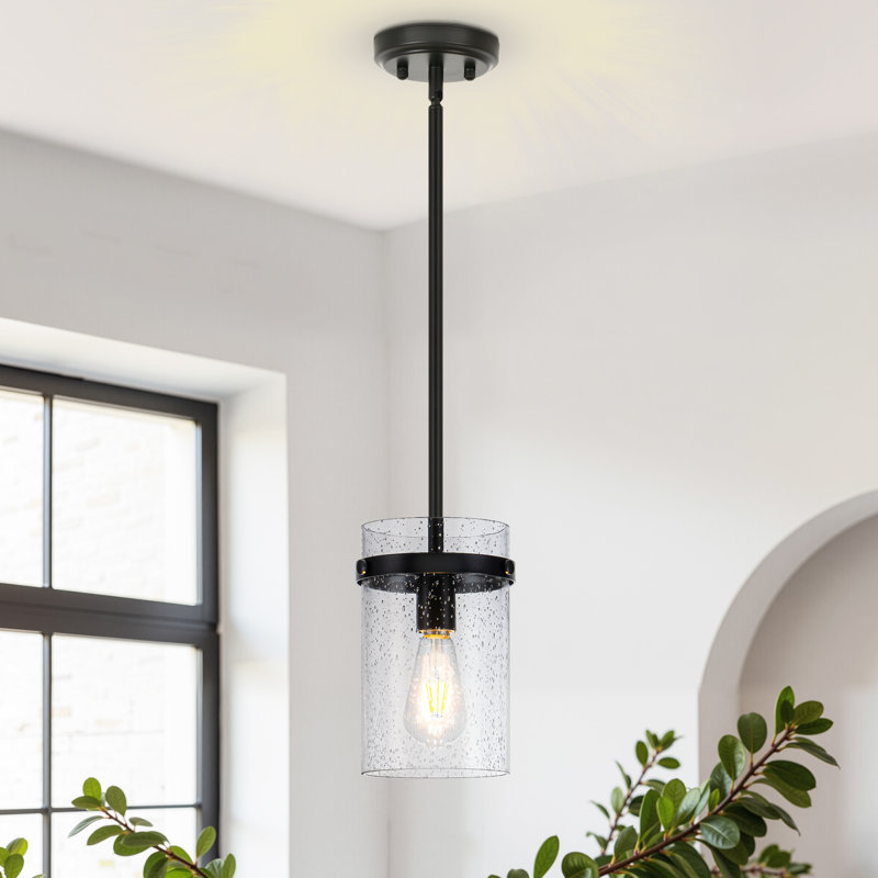 Luminaire suspendu 1 lumière avec îlot de cuisine Levona (finition noir mat) Levona, Noir mat
