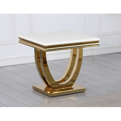 Zahmira Pedestal End Table by Everly Quinn