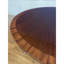 42" Round Banded Mahogany Table