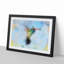Hummingbird Paint Smudge in Abstract - Framed Print-55769155-55769158
