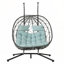 Fauteuil à œufs suspendu en osier de patio avec support, fauteuil de patio pour l'extérieur-115351908