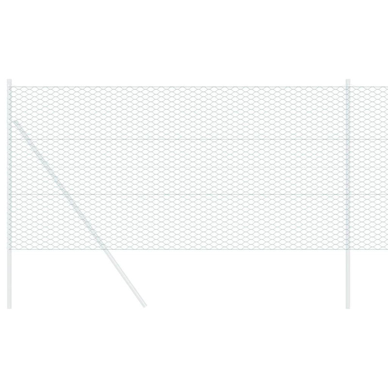 140cm H x 2500cm W Polyvinyl Chloride (PVC) Fence Panels Included