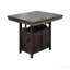 Table de salle à manger à hauteur de comptoir avec table à espresso rustique papillon et base de rangement 1pc