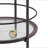 Modern Coffee Round Bar Cart with Tempered Glass Shelves and Gold Locking Casters
