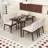 5Pcs Dining Table Set with Rectangular Table and 4 Upholstered Chairs-1779222864