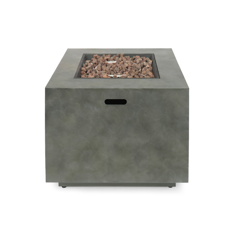 PIED DE FIRE CARRÉ - 50 000 BTU, Gris pierre