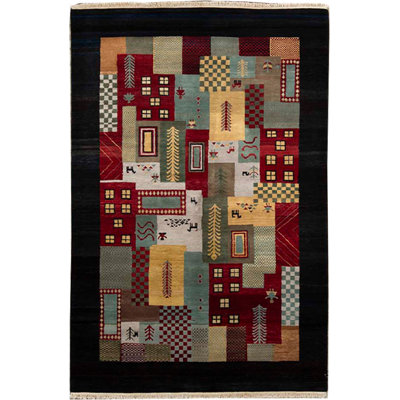 Wool Patchwork Area Rug