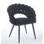 Chaise noire moderne avec pieds en fer de couleur dorée