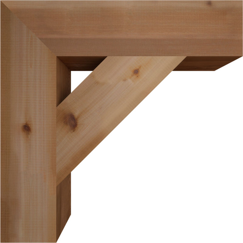 Support de bloc traditionnel, Cèdre rouge de l'Ouest (lisse), H 26 po x l 5,5 po x P 26 po