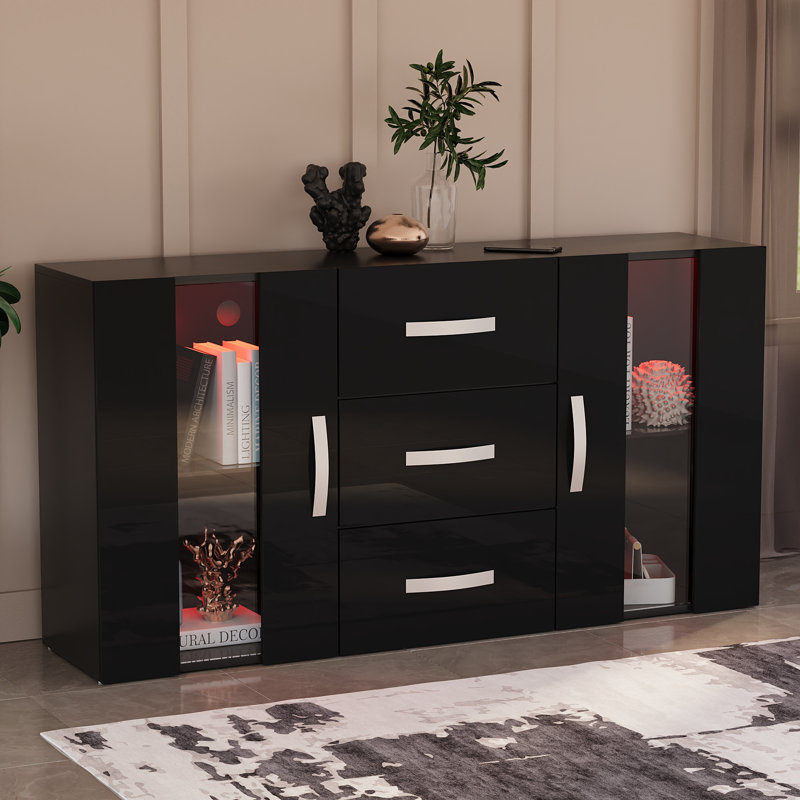 Daugherty 135cm Sideboard, Black