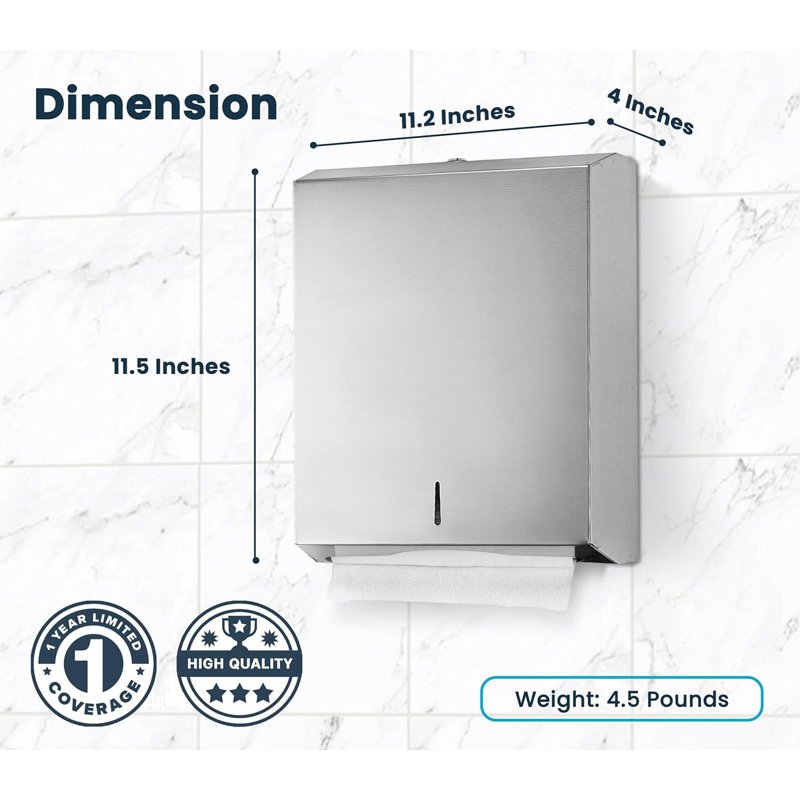 Commercial Stainless Steel C-Fold/Multi-Fold Paper Towel Dispenser