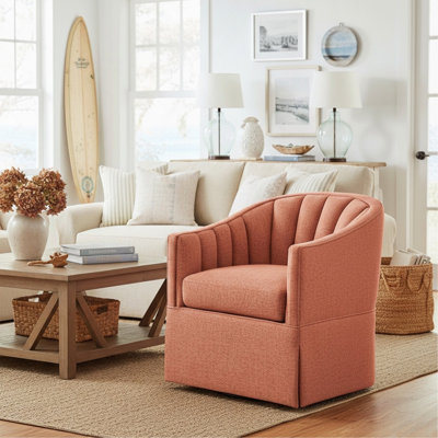 Fauteuil d'appoint pivotant à jupe