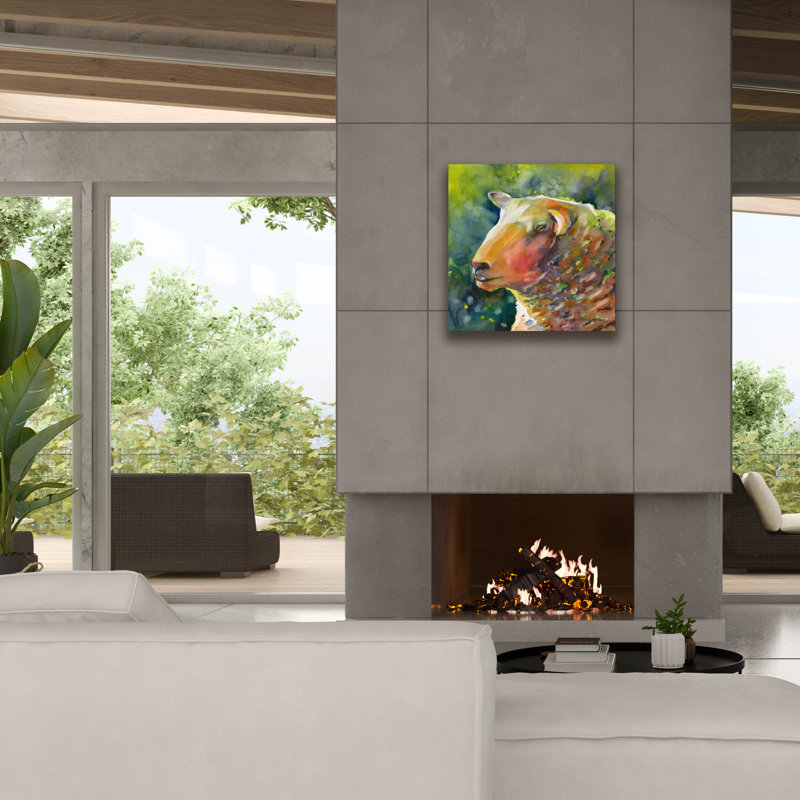 Art mural sur toile August Grove® «Ewe Look Baa-velous» par Annelein Beukenkamp, H 26 po x l 26 po x P 1,5 po