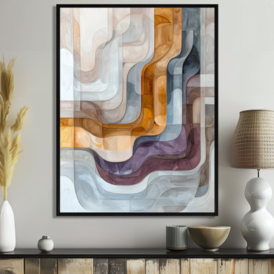 Nyimah Abstract Prismatic Maze Of Highlands Stone II - Transitional Shapes Wall Art