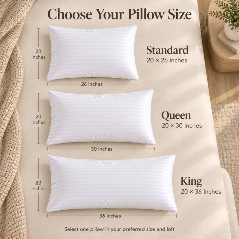 Oreillers en duvet d'oie blanche hongrois Serenity 700, Très grand lit, et doux