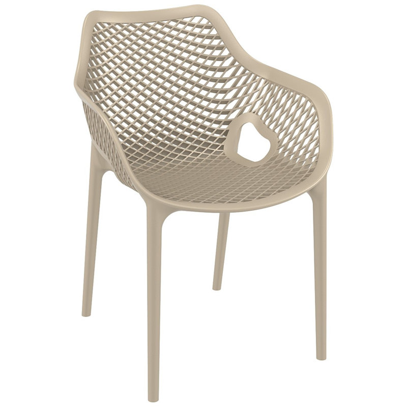 Farrah 2 Person Armchair Seating Set, Taupe