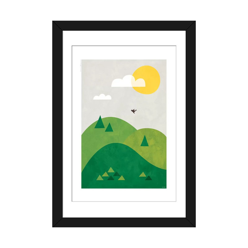 « valley », impression sur toile, H 24 po x l 16 po x P 1 po, Papier d'art encadré noir, Blanc