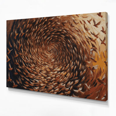 Oiseaux, art mural rouge sur toile Quelea