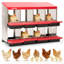 Boîte de nidification pour poulets en acier galvanisé à 8 trous, conception à œufs roulants avec couvercle amovible pour poulailler aéré-1603802013