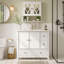 Ensemble de meuble-lavabo 36 po avec lavabo, armoire de rangement pour salle de bain avec portes et tiroirs, meuble-lavabo moderne avec surface peinte