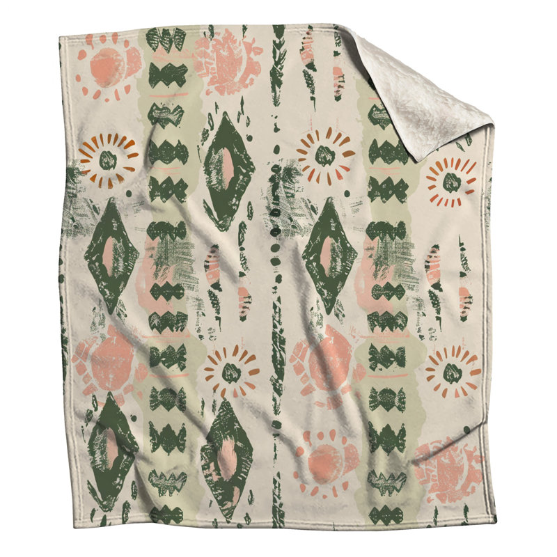Abstract Tribal Pattern Blankets, 50in W x 60in H