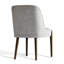 Chaise rembourrée à dossier en bois massif-1117483782