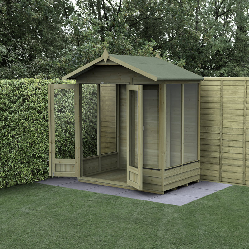 4LIFE Apex Summerhouse 6x4 - Double Door - 5 Window, No