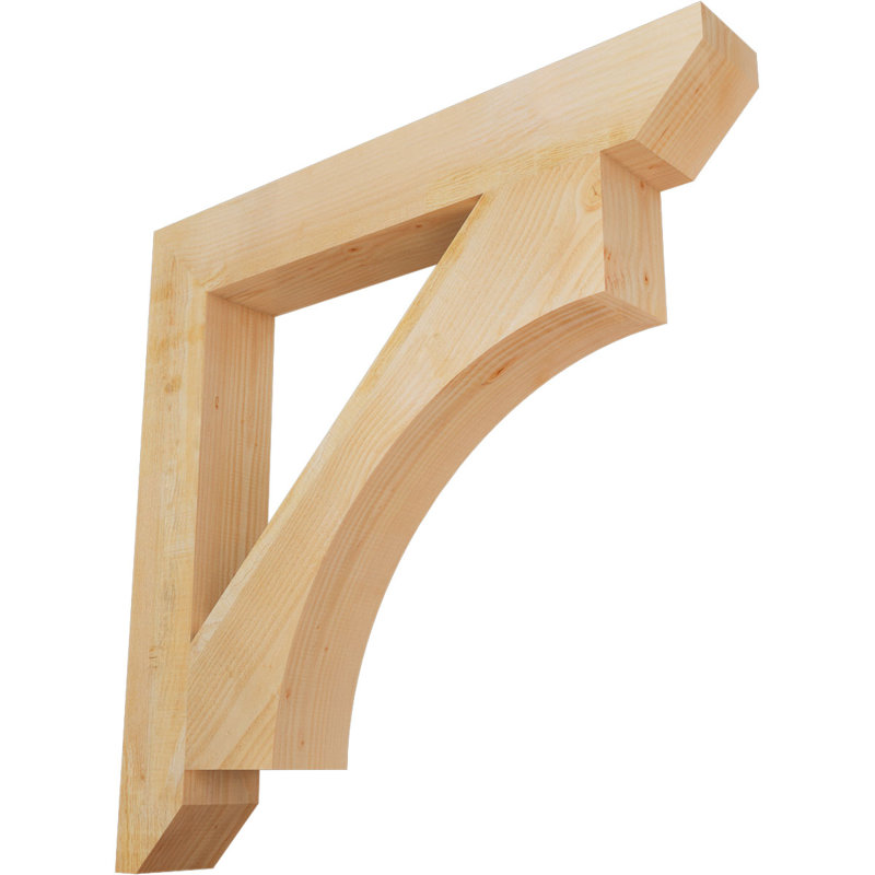 H 6 po x P 6 po Support en bois / corbeau, Sapin de Douglas, H 42 po x l 6 po x P 42 po