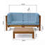 X-Back - 2 Seater Sectional Loveseat With Coffee Table, Red-12548429