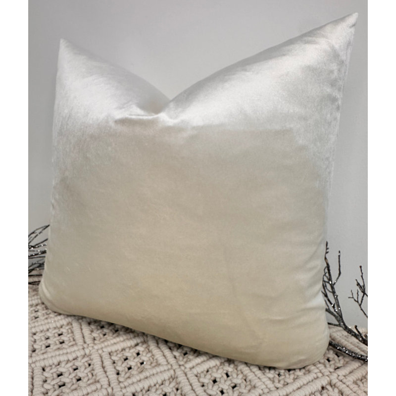 Abstract Square Cushion Cover, Ivory 