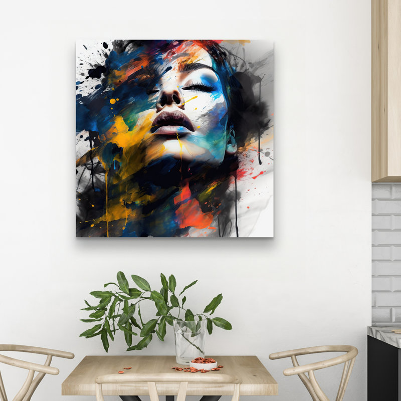 Painted beauty - 32"x32" art on canvas