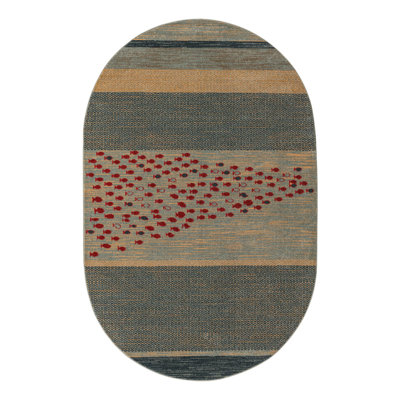 Tapis bleu / rouge / beige Abrigail