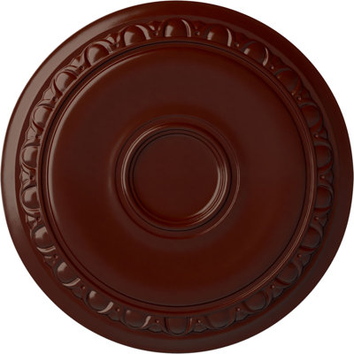 Endurathane Caputo Ceiling Medallion, 24 1/4"OD x 1 1/2"P (Fits Canopies up to 6"), Hand-Painted Brushed Mahogany Finish