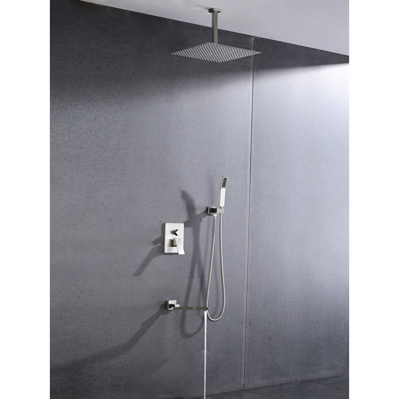 Thermostatic Complete Shower System, Brushed Nickel
