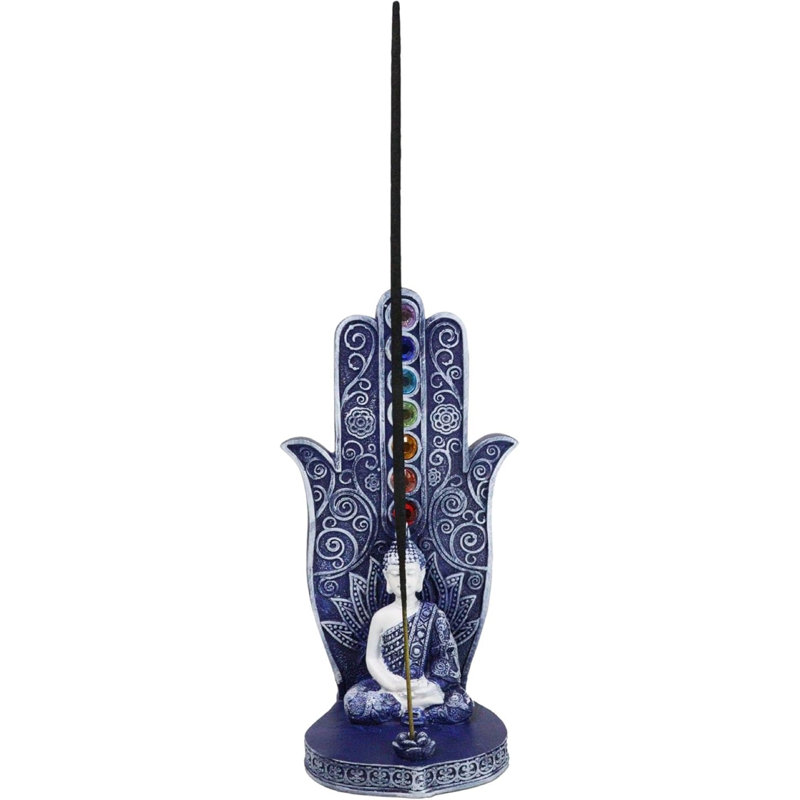 Figurine bleue porte-encens Nirvana Hamsa