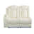 184.5" Off-White Top-Grain Leather 3-Piece Sectional Sofa