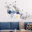 Décoration murale vigne papillon avec fleurs surdimensionnées