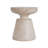 Outdoor/Indoor Lightweight Concrete Side Table,Travertine Finish