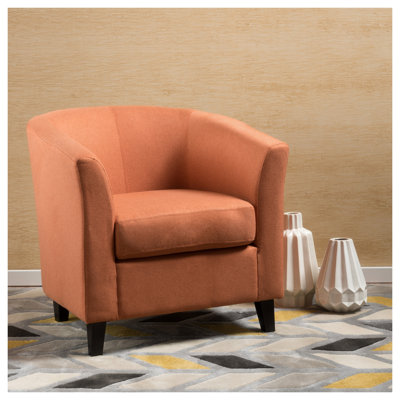 Fauteuil club en tissu Plaza Orange avec lumière requis