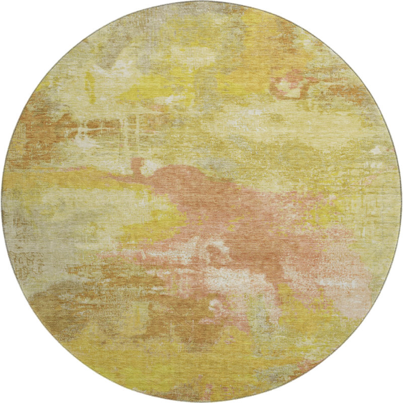 Premium Machine Washable Bucz AMF1738 Modern Rug, Round 8'
