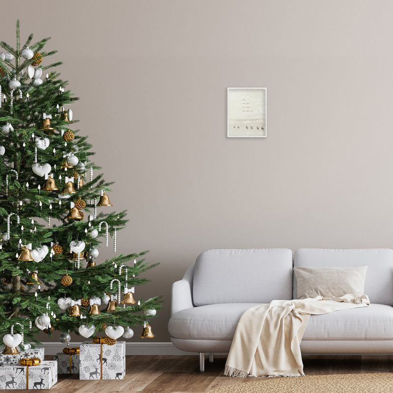 «Dash Away Winter Poem», art de la giclée encadrée par Rhonda Addison, Giclée encadrée blanc bord de mer, H 14 po x l 11 po